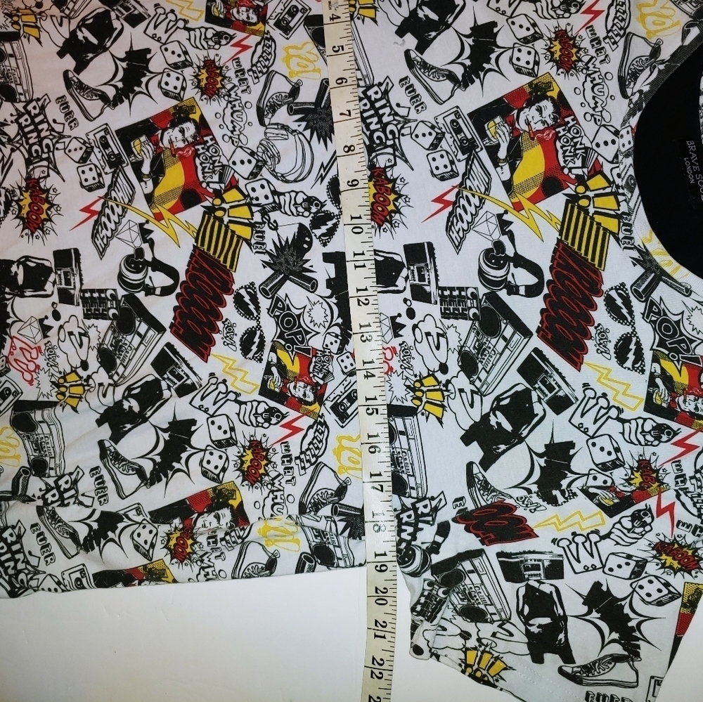 Brave Soul London Comic T-Shirt L - Picture 4 of 6